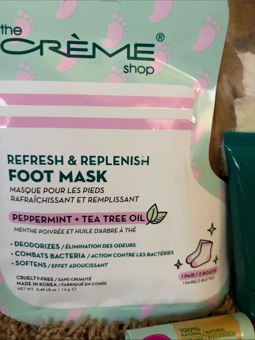 The Crème Shop Refresh & Replenish Foot Mask with Lip Balm + MCJW Bundle